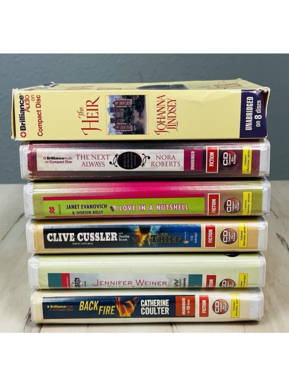Lot 6 Literary Fiction Thriller Suspense Drama AUDIOBOOKS on CD Bestsellers